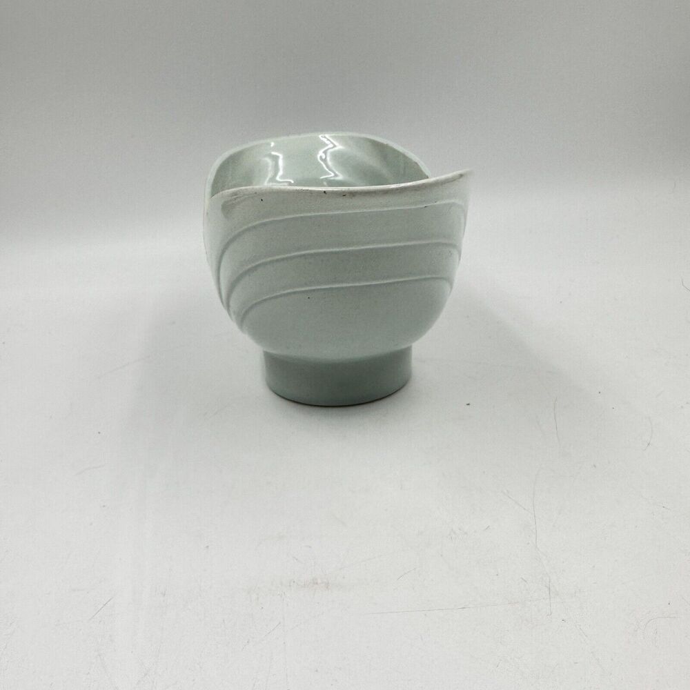 Vintage Paul Thornhill Pottery Blue Vase - Bowl Art Deco Art Planter - TP USA - Picture 6 of 9